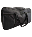 Tradineur - Bolsa de viaje de tela con asas y correa de hombro - Fabricado en Poliéster - bolsillo con cremallera, plegable, ligera, resistente - 38 x 70 x 34 cm - Color negro