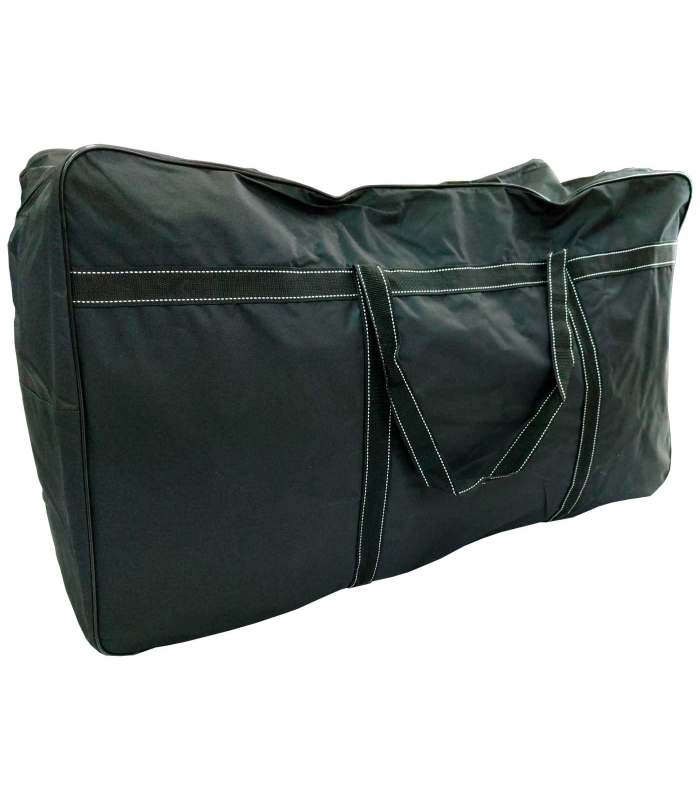 Tradineur - Bolsa de viaje de tela con asas y correa de hombro - Fabricado en Poliéster - bolsillo con cremallera, plegable, ligera, resistente - 58 x 100 x 43 cm - Color negro