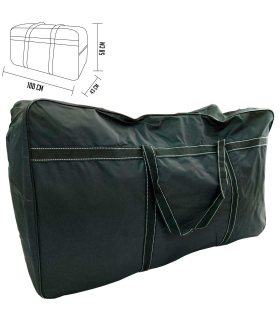 Tradineur - Bolsa de viaje de tela con asas y correa de hombro - Fabricado en Poliéster - bolsillo con cremallera, plegable, ligera, resistente - 58 x 100 x 43 cm - Color negro