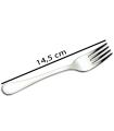 Tradineur - Set de 6 tenedores lunch de acero inoxidable, cubiertos clásicos para postre, tarta, helado, aptos para lavavajillas, 14,5 cm