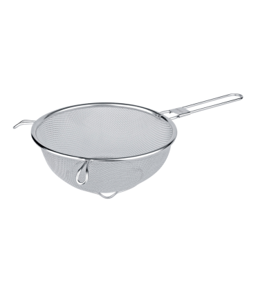 Tradineur - Colador de acero inoxidable de malla con patas, de 22 cm de diámetro y 10 cm de alto. Escurridor para realizar labores de cocina. Malla de inox para escurrir alimentos.