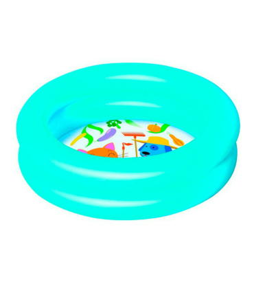 Tradineur - Piscina hinchable redonda infantil, 20 litros, vinilo resistente, pared de doble anillo, jardín, patio, fácil de montar, 15 x 61 cm, color aleatorio