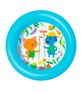 Tradineur - Piscina hinchable redonda infantil, 20 litros, vinilo resistente, pared de doble anillo, jardín, patio, fácil de montar, 15 x 61 cm, color aleatorio