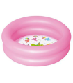 Tradineur - Piscina hinchable redonda infantil, 20 litros, vinilo resistente, pared de doble anillo, jardín, patio, fácil de montar, 15 x 61 cm, color aleatorio