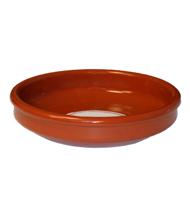 Tradineur - Cazuela redonda de barro - Apta para vitro y horno - Ideal para guisos y asados caseros – Ø 24 cm