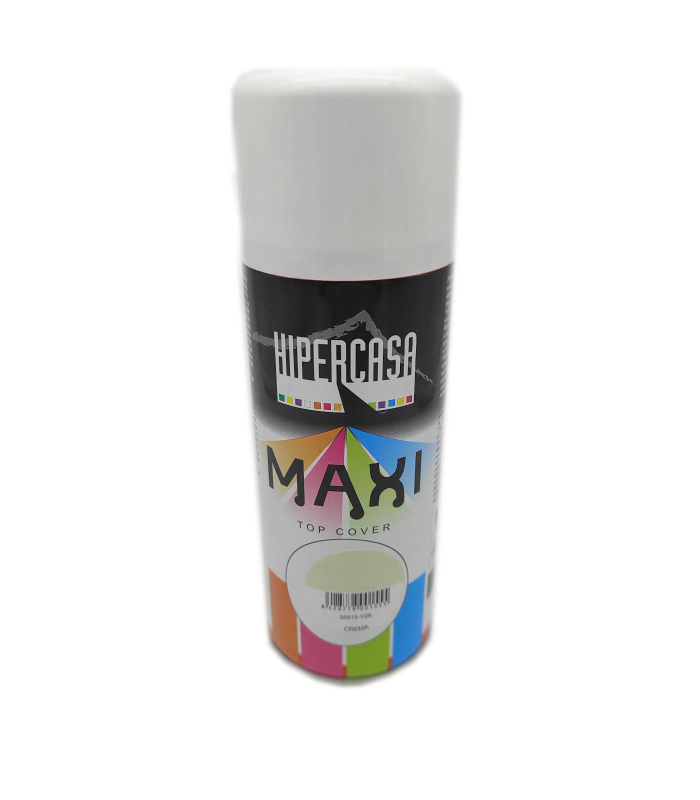 Hipercasa - Bote de pintura en spray color crema 400 ml, válido para multitud de superficies de interior y exterior