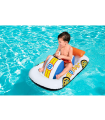 Tradineur - Coche deportivo hinchable infantil para piscina, vehículo acuático inflable flotante para niños, incluye parche de reparación, 110 x 75 cm