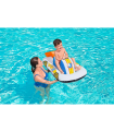 Tradineur - Coche deportivo hinchable infantil para piscina, vehículo acuático inflable flotante para niños, incluye parche de reparación, 110 x 75 cm