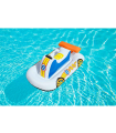 Tradineur - Coche deportivo hinchable infantil para piscina, vehículo acuático inflable flotante para niños, incluye parche de reparación, 110 x 75 cm