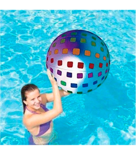 Tradineur - Balón hinchable estilo Led multicolor - Fabricado en Vinilo - Ideal para disfrutar este verano - Ø 36 cm 