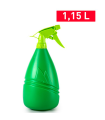 Tradineur - Botella pulverizadora manual de plástico, recipiente para sulfatar con boquilla ajustable, riego, plantas, flores, jardinería, fabricada en España (Verde, 1,15 litros)