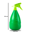 Tradineur - Botella pulverizadora manual de plástico, recipiente para sulfatar con boquilla ajustable, riego, plantas, flores, jardinería, fabricada en España (Verde, 1,15 litros)