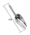 Tradineur - Pala para servir gráneles - Fabricado en Acero Inoxidable - Capacidad de 300 ml - 54,4 x 39,4 x 4,5 cm