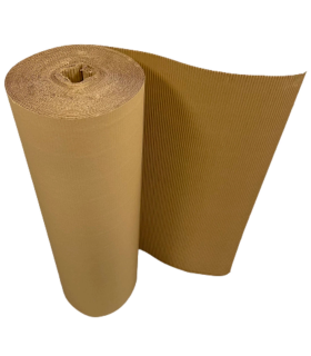 Tradineur - Rollo de cartón ondulado flexible, espesor de 2 mm, bobina de pintor, protector para cubrir suelos, embalaje, 90 cm x 10 m