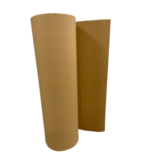 Tradineur - Rollo de cartón ondulado flexible, espesor de 2 mm, bobina de pintor, protector para cubrir suelos, embalaje, 90 cm x 10 m