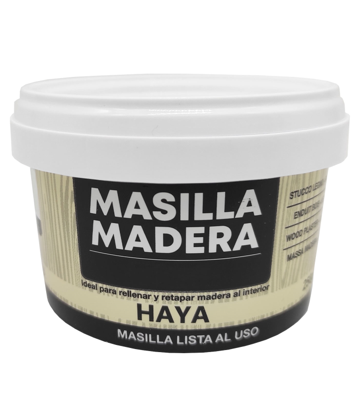 Tradineur - Masilla de relleno para madera, tapagrietas, pasta lista para usar, reparación de fisuras, agujeros en muebles, uso interior, calidad profesional (Haya, 250 g)