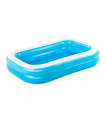 Tradineur - Piscina rectangular hinchable 262 x 175 x 51 cm, piscina inflable 778 litros, paredes extra anchas, exterior, jardín, patio, fácil de montar, azul