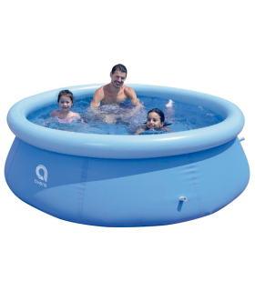 Tradineur - Piscina hinchable redonda 2,4 m x 63 cm, 2100 L. Piscina inflable para adultos, niños, uso doméstico, jardín, terraza, aire libre (Azul)