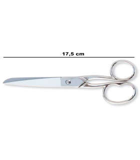 Tradineur - Tijeras de costura de acero inoxidable, corte de precisión, manualidades, multiusos, corta todo tipo de telas, 17,5 cm