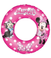 Tradineur - Flotador hinchable Minnie infantil, vinilo resistente, 56 cm diámetro. Para niños de 3 - 6 años.