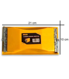 Bloque de lija grande con prensado, forma ergonómica, zonas planas como cantos. Herramienta manual. 4 x 10 x 21 cm - Color aleatorio