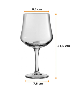 Set de 6 copas para combinados, cocktails, cristal liso, modelo arome, diseño sofisticado y elegante, aptas para lavavajillas (67 cl, 21,5 cm)