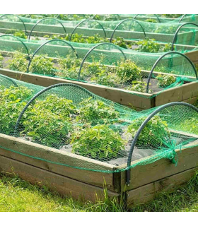 Tradineur - Malla anti pájaros, polietileno, red de protección contra animales, aves para plantas, árboles, jardín, huerto, cultivos (Verde, 4 x 6 m)