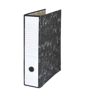 Tradineur - Archivador A-Z con caja - Fabricado en cartón - Ideal para guardar, archivar u ordenar los documentos - 35 x 8 x 29 cm - Color Negro