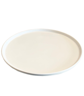 Tradineur - Plato de pizza redondo de cerámica lisa, bandeja para servir comida, ligero y elegante, Ø33 cm, color aleatorio