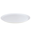 Tradineur - Plato de pizza redondo de cerámica lisa, bandeja para servir comida, ligero y elegante, Ø33 cm, color aleatorio