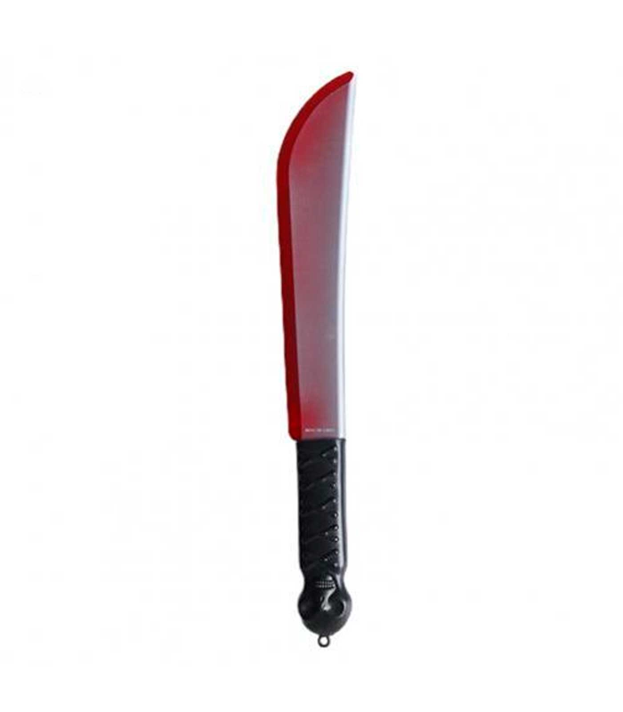 Tradineur - Machete con calavera - Apto para jóvenes y adulto - Complemento para disfraces en carnaval, Halloween u otras celebraciones. - 41 cm de longitud - Color Negro