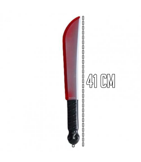 Tradineur - Machete con calavera - Apto para jóvenes y adulto - Complemento para disfraces en carnaval, Halloween u otras celebraciones. - 41 cm de longitud - Color Negro