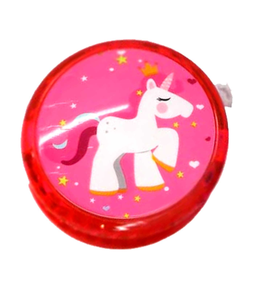 Tradineur - Yoyo modelo unicornio - Fabricado en plástico PVC no tóxico - Perfecto para que los principiantes aprendan trucos - Ø 5,5 cm - Modelo Surtido