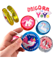 Tradineur - Yoyo modelo unicornio - Fabricado en plástico PVC no tóxico - Perfecto para que los principiantes aprendan trucos - Ø 5,5 cm - Modelo Surtido