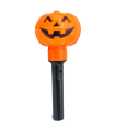 Tradineur - Antorcha de calabaza a pilas - Fabricado en plástico - Decoración para Halloween - Iluminación suave y homogénea.