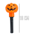 Tradineur - Antorcha de calabaza a pilas - Fabricado en plástico - Decoración para Halloween - Iluminación suave y homogénea.