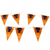 Tradineur - Banderitas para Halloween - Fabricado en plástico - Adorno para decoración - 5 Metros - Color Negro y Naranja