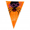 Tradineur - Banderitas para Halloween - Fabricado en plástico - Adorno para decoración - 5 Metros - Color Negro y Naranja