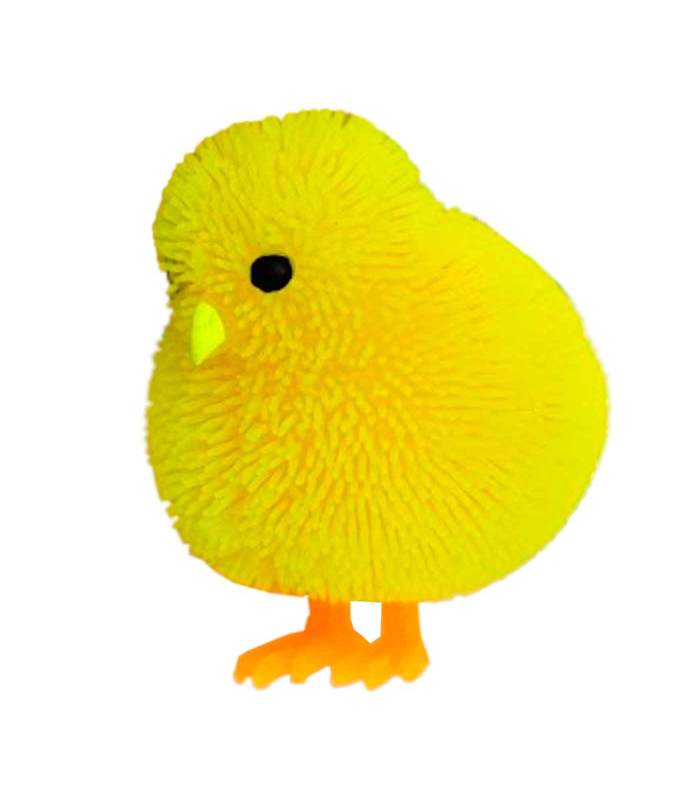 Tradineur - Pollito antiestrés  - Poliuretano blando - Bola calmante para aliviar el estrés, regalo original - Ø 8,5 cm - Color amarillo