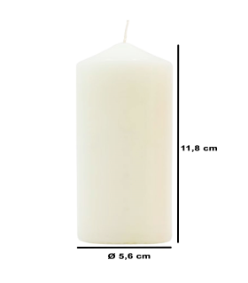 Tradineur - Vela bloque con aroma, velón taco de cera perfumada, larga duración: 36 horas, aromaterapia, decoración del hogar (Coco, 11,8 x 5,6 cm)