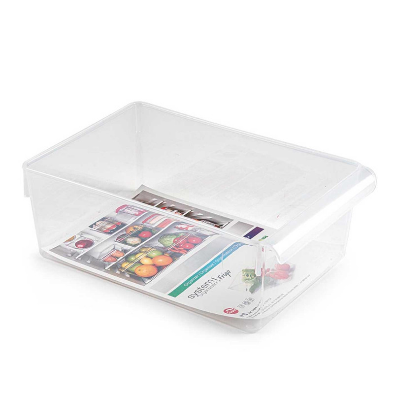Tradineur - Cajón organizador reutilizable para frigorifico Nº 9 - Fabricado en poliestireno - Recipiente de plástico transparen Tradineur - Cajón organizador reutilizable para frigorifico Nº 9 - Fabricado en poliestireno - Recipiente de plástico transparen