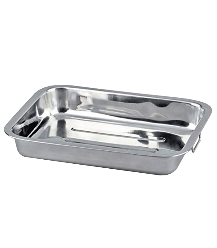 Tradineur - Bandeja para horno con asas - Fabricado en acero inoxidables - Ideal para el servicio de hostelería - 5 x 22 x 30 cm