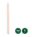 Tradineur - Pack de 100 paletinas para café de madera, biodegradables, 100% reciclables, extra resistentes, higiénicas, ecológicas, remover café, té, infusiones, 9 cm