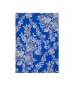 Tradineur - Funda estampada para colchón con cremallera, poliéster, flores blancas, extra suave, no encoge, protector de colchón (Azul, 90 cm)