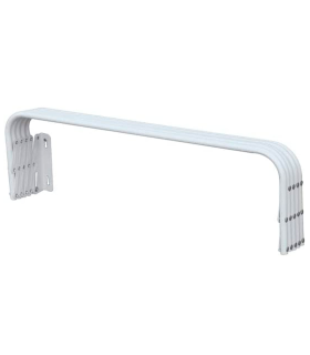 Tradineur - Tendedero extensible de acero para pared, 5 metros de tendido, soporte plegable para tender ropa, resistente, hogar (Blanco, 100 x 9,5 > 45 x 19 cm)