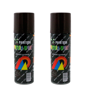 Montoro - Pack de 2 botes de pintura en spray marrón oscuro A30, 200 ml, válido para multitud de superficies de interior y exterior