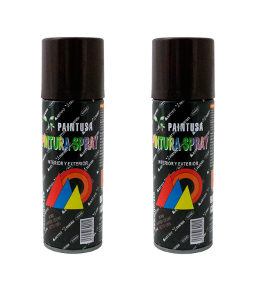 Montoro - Pack de 2 botes de pintura en spray marrón oscuro A30, 200 ml, válido para multitud de superficies de interior y exterior