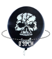 Tradineur - Pack de 10 globos - Diseño Calaveras - 30 cm al inflar - Ideal como decoración de tu hogar y celebrar de halloween.