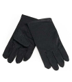 Tradineur - Guantes cortos niño para disfraz, 100% poliéster, accesorio de carnaval, halloween, cosplay, fiestas, cumpleaños (Negro, infantil, talla única)