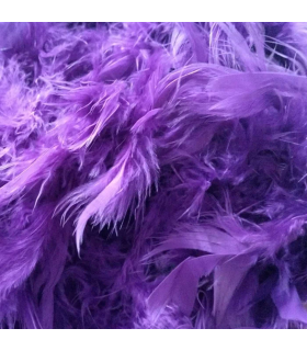 Tradineur - Boa de plumas de color morado - Fabricado en poliéster - Accesorio para carnaval, halloween, fiestas, celebraciones - Longitud: 200 cm